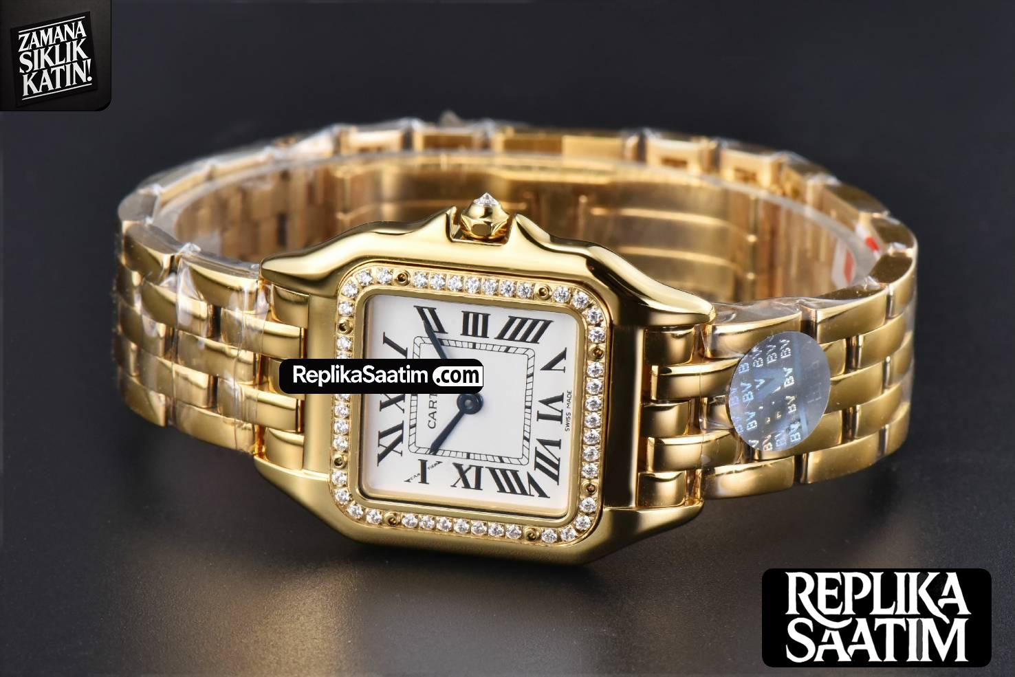 Panthère Secrete Ladies 27mm YG BVF White Dial Diamond Bezel RG Bracelet Ronda Quartz -11
