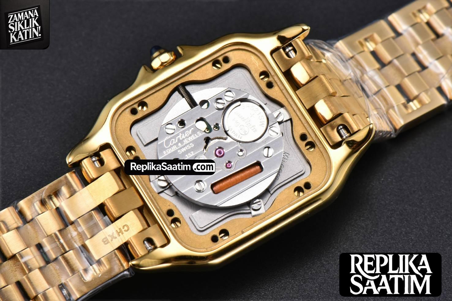 Panthère Secrete Ladies 27mm YG BVF White Dial Diamond Bezel RG Bracelet Ronda Quartz -18