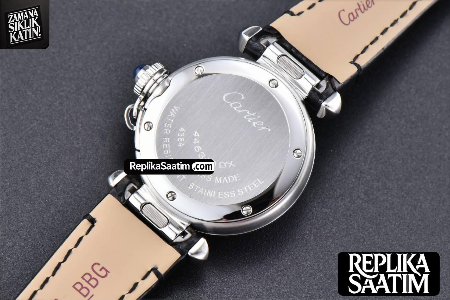 Pasha Ladies AF 30MM White Dial Black Leather Strap Jap Quartz -14