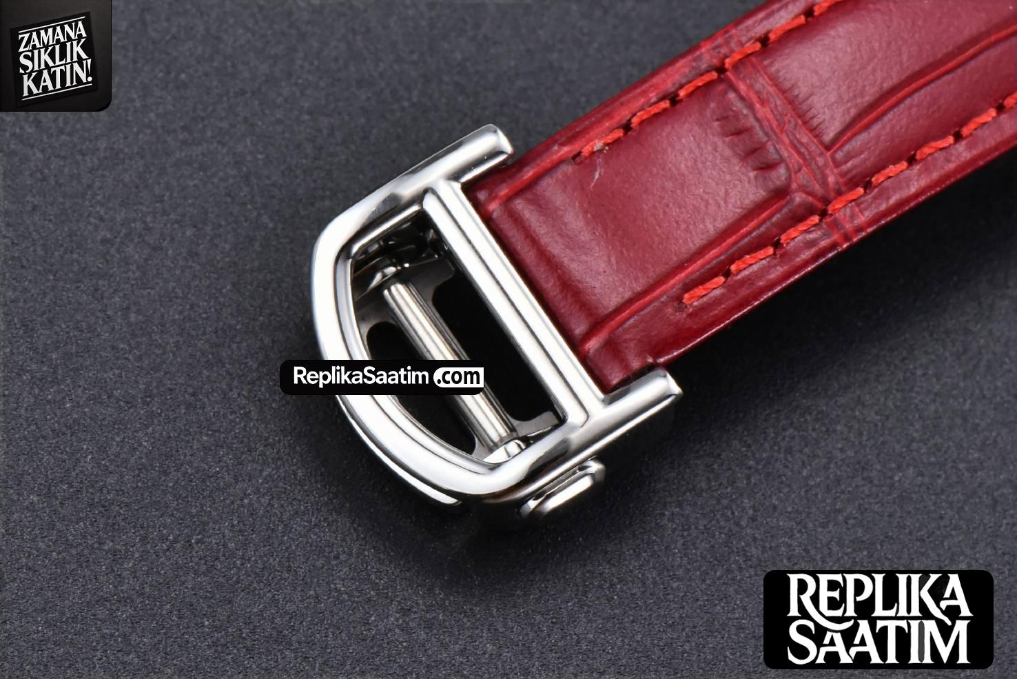 Pasha Ladies AF 30MM White Dial Red Leather Strap Jap Quartz -21