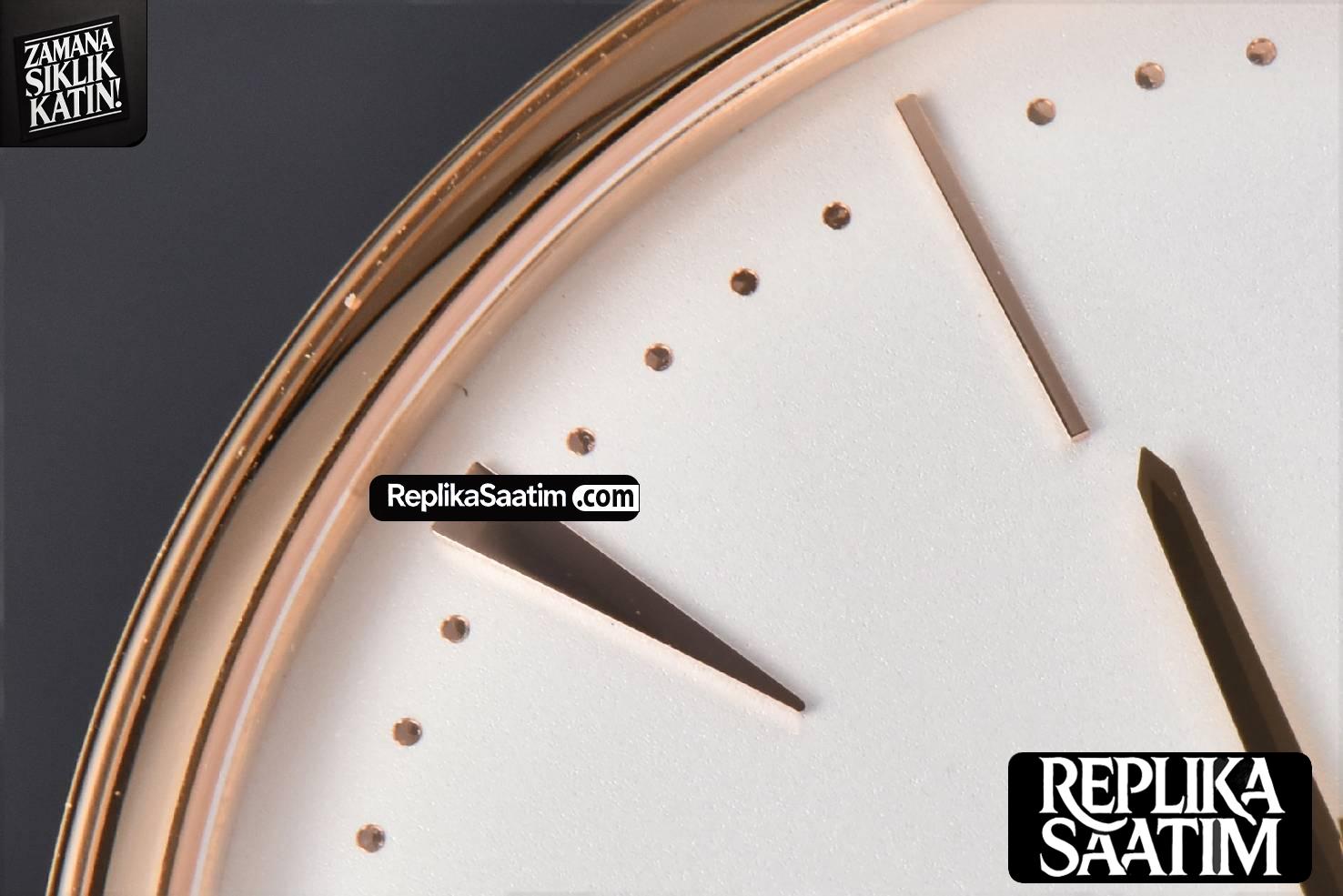 Patrimony Date 40mm RG ZF White Dial Brown Leather Strap MIYOTA 9015 -05