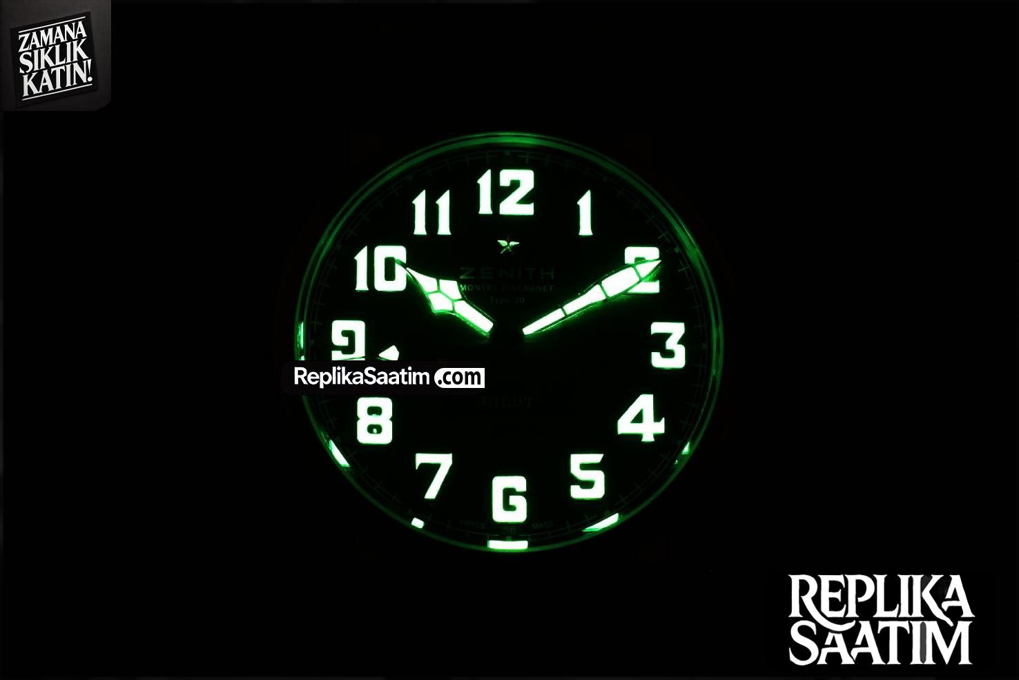 Pilot Type 20 Extra Special Bronze XF 45MM Green Dial Green Leather Strap A2824 -27