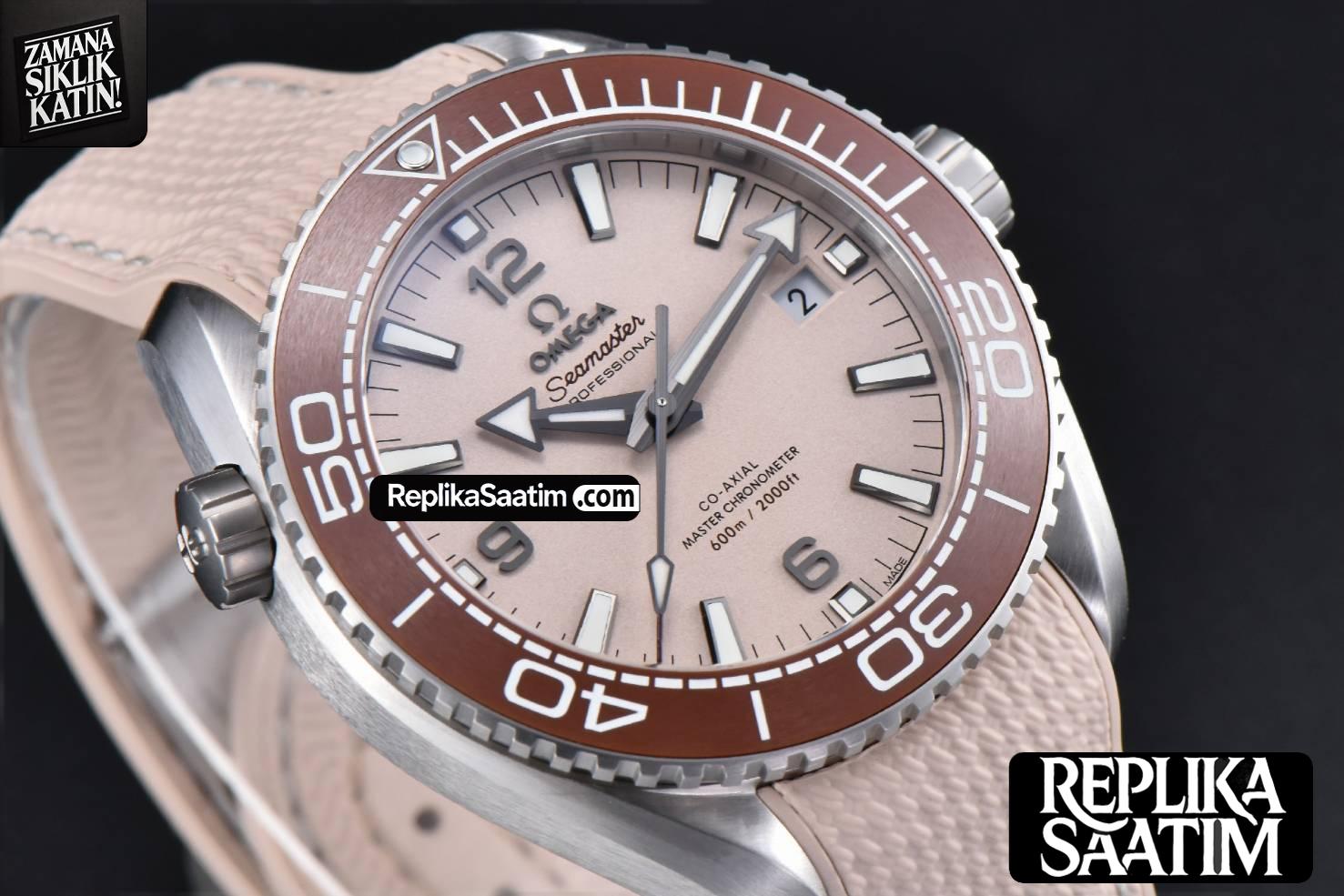 Planet Ocean 43.5mm VSF  Brown Salmon Dial Rubber Strap A8900 -12