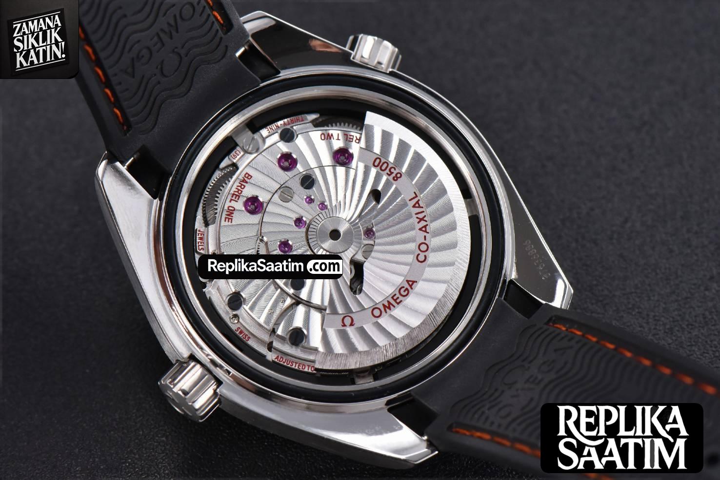 Planet Ocean 600m 42mm VSF Black Dial Orange Marker Rubber Strap A8500 -15
