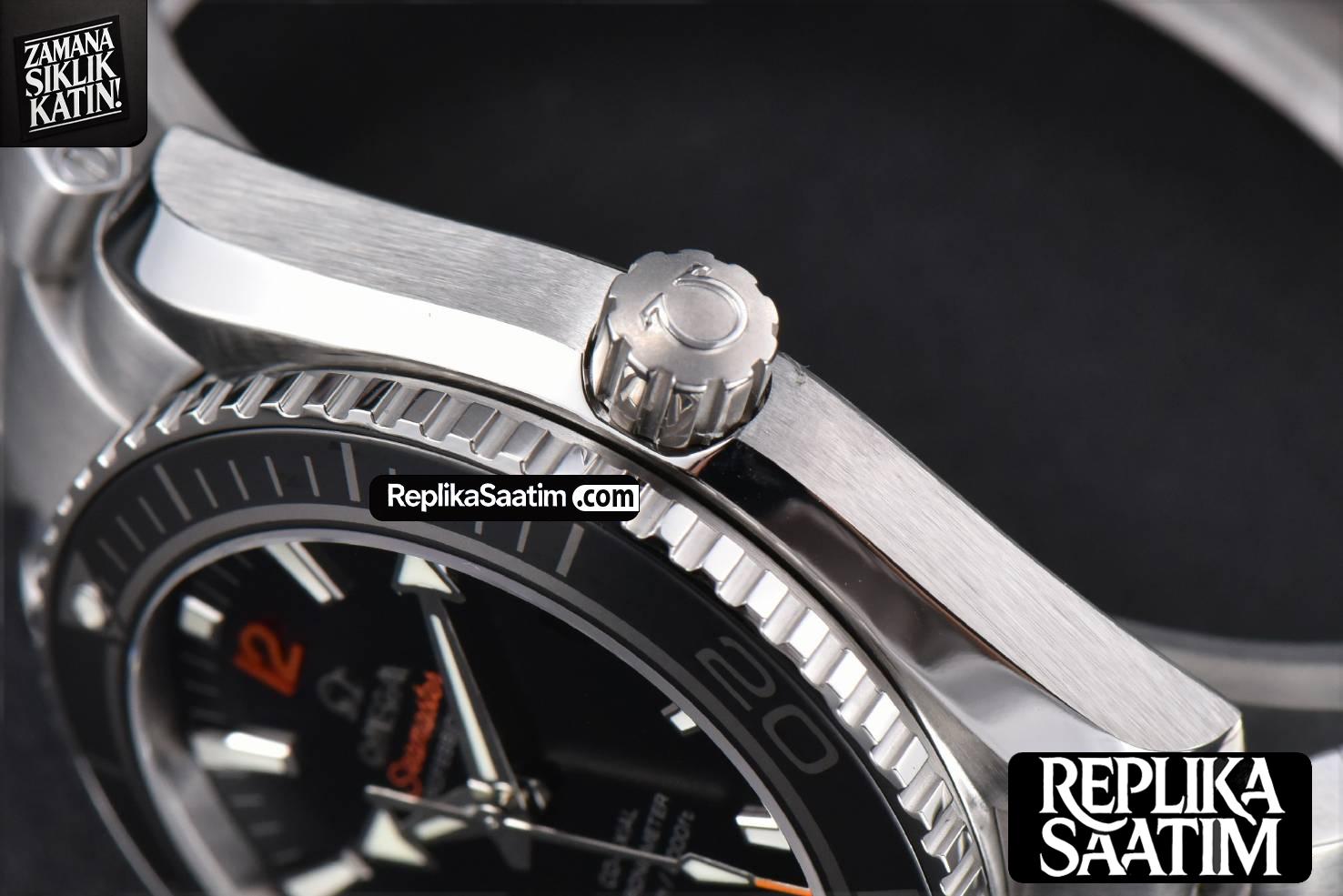 Planet Ocean 600m 42mm VSF Black Dial Orange Marker SS Bracelet A8500 -13