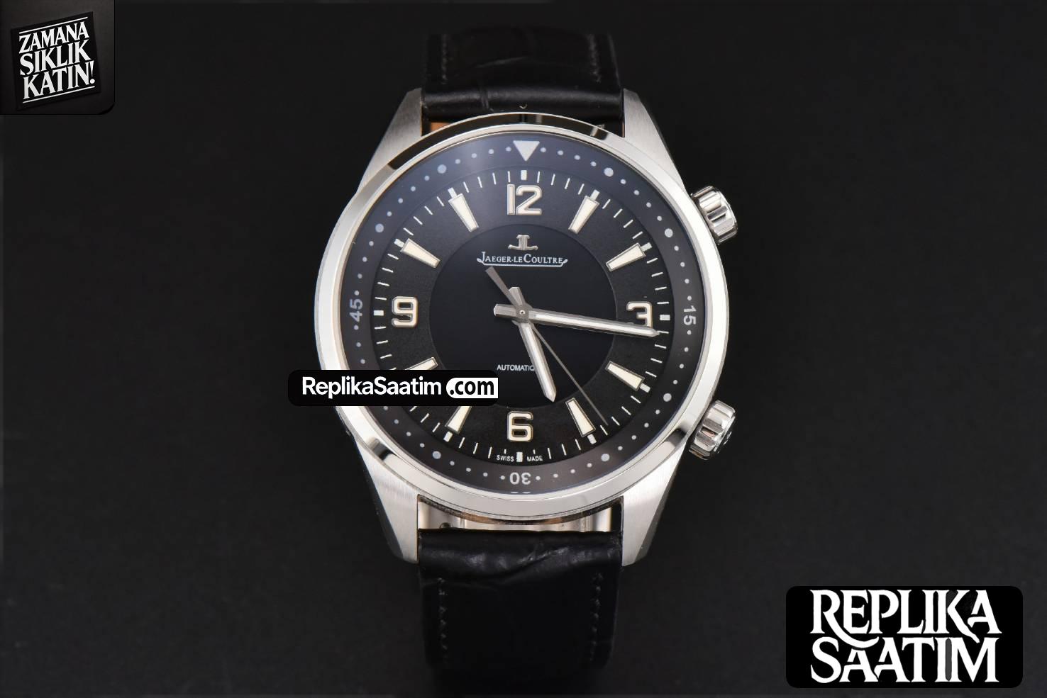 Polaris Geographic 40mm LTF Black Dial Black Leather Strap MIYOTA 9015 -02