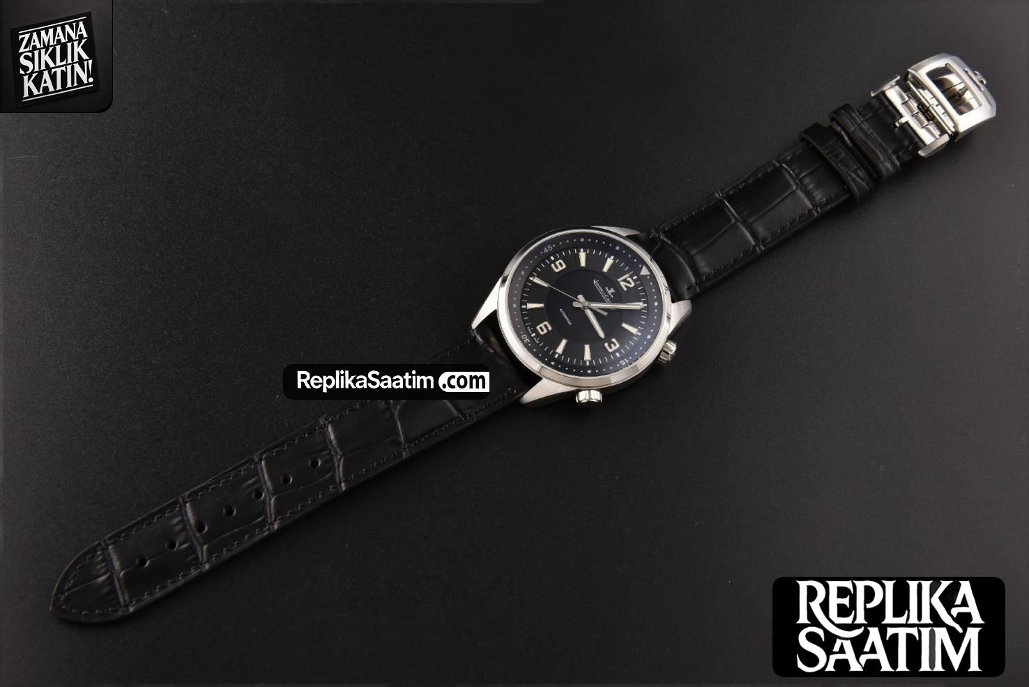 Polaris Geographic 40mm LTF Black Dial Black Leather Strap MIYOTA 9015 -34
