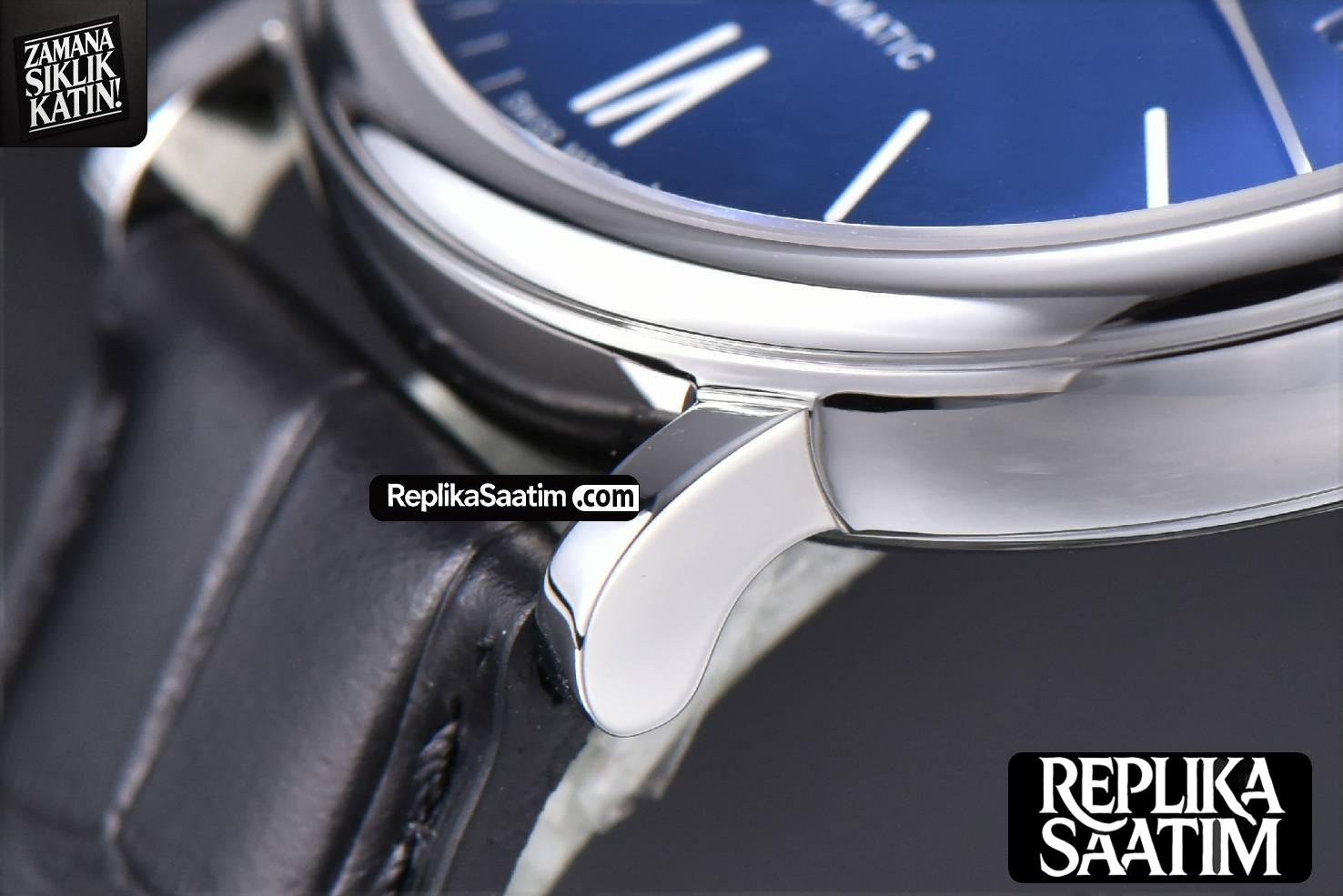 Portofino ‘150 Years’ 40MM V7F Blue Dial Silver Markers Black Leather Strap A2892/SW200 -12