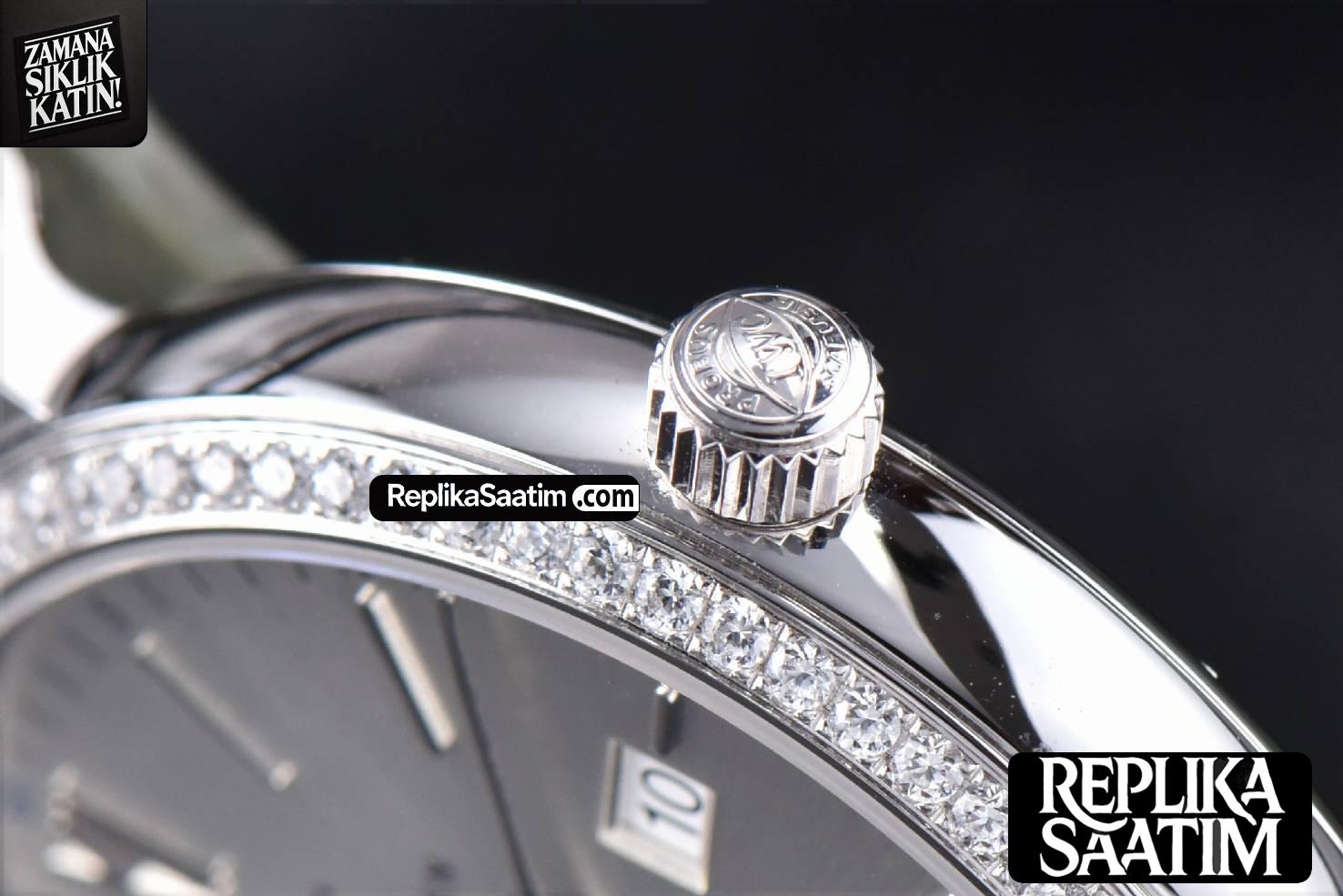 Portofino ‘150 Years’ 40MM V7F Diamond Silver Dial Black Leather Strap A2892/SW200 -10