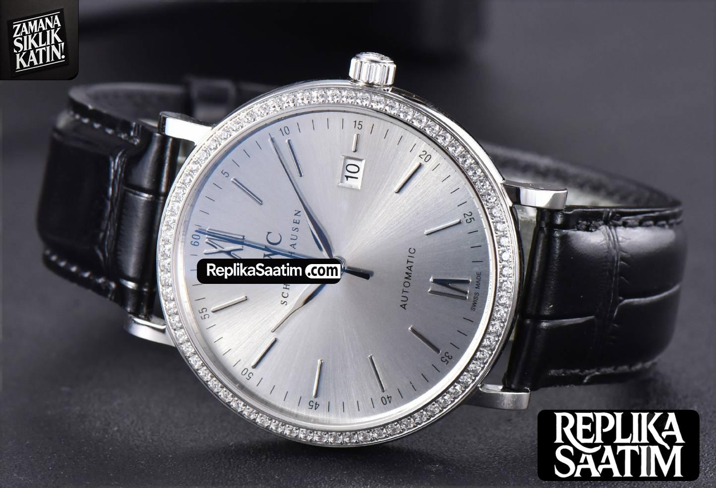 Portofino ‘150 Years’ 40MM V7F Diamond Silver Dial Black Leather Strap A2892/SW200 -12