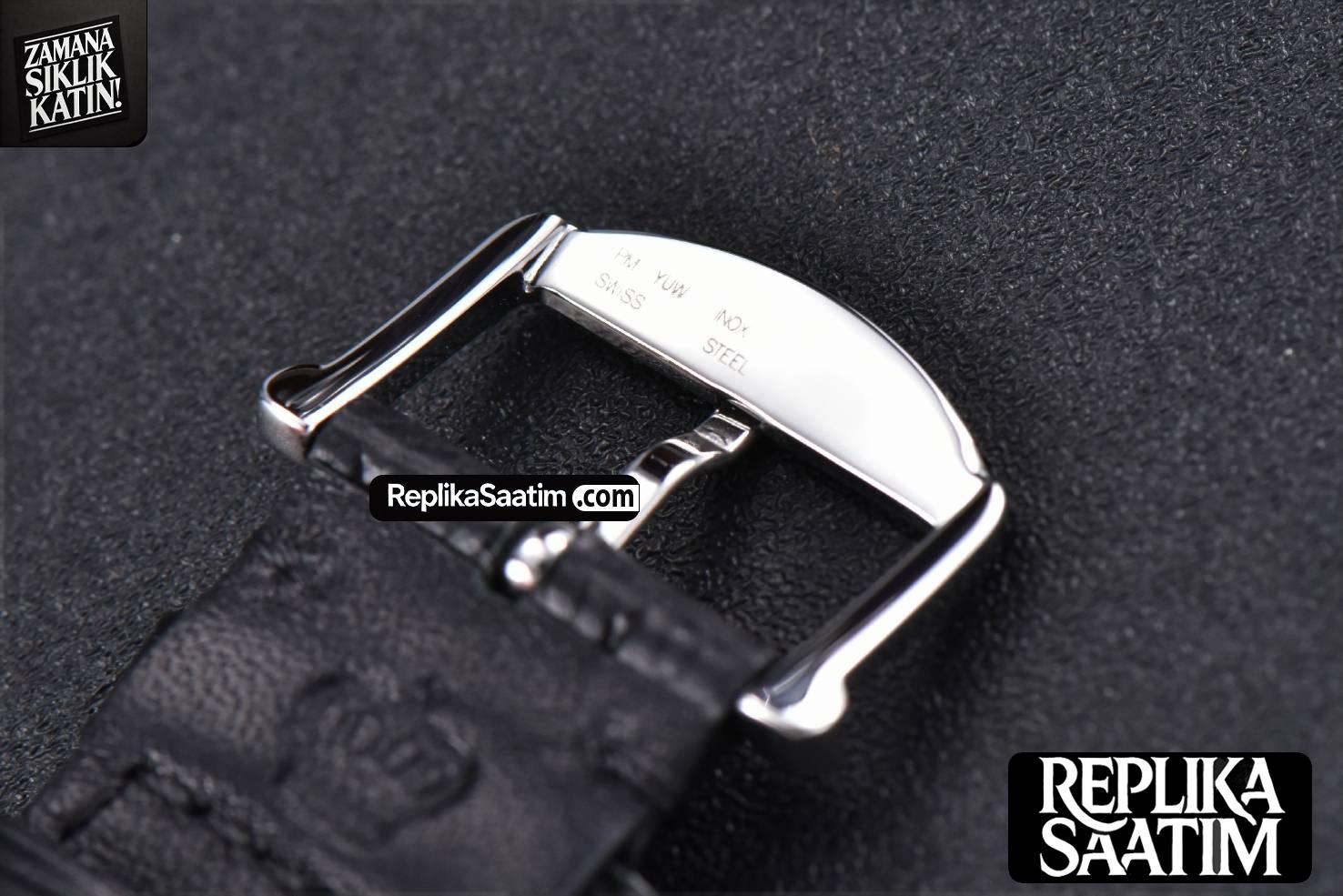 Portofino ‘150 Years’ 40MM V7F Diamond Silver Dial Black Leather Strap A2892/SW200 -20