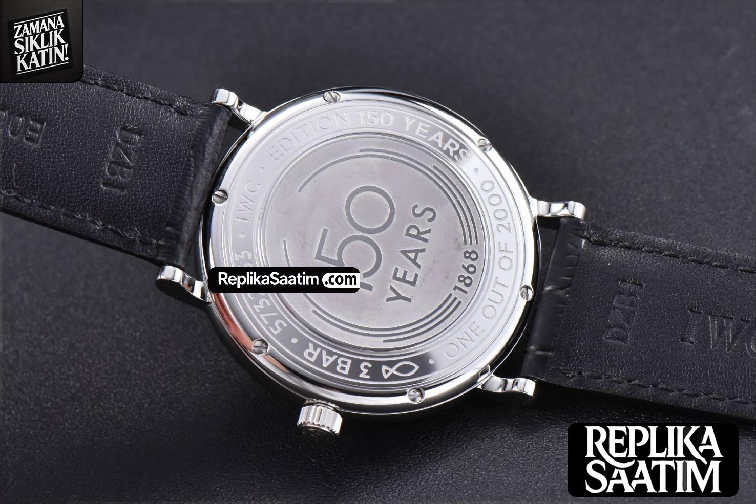 Portofino ‘150 Years’ 40MM V7F Diamond Silver Dial Black Leather Strap A2892/SW200 -21
