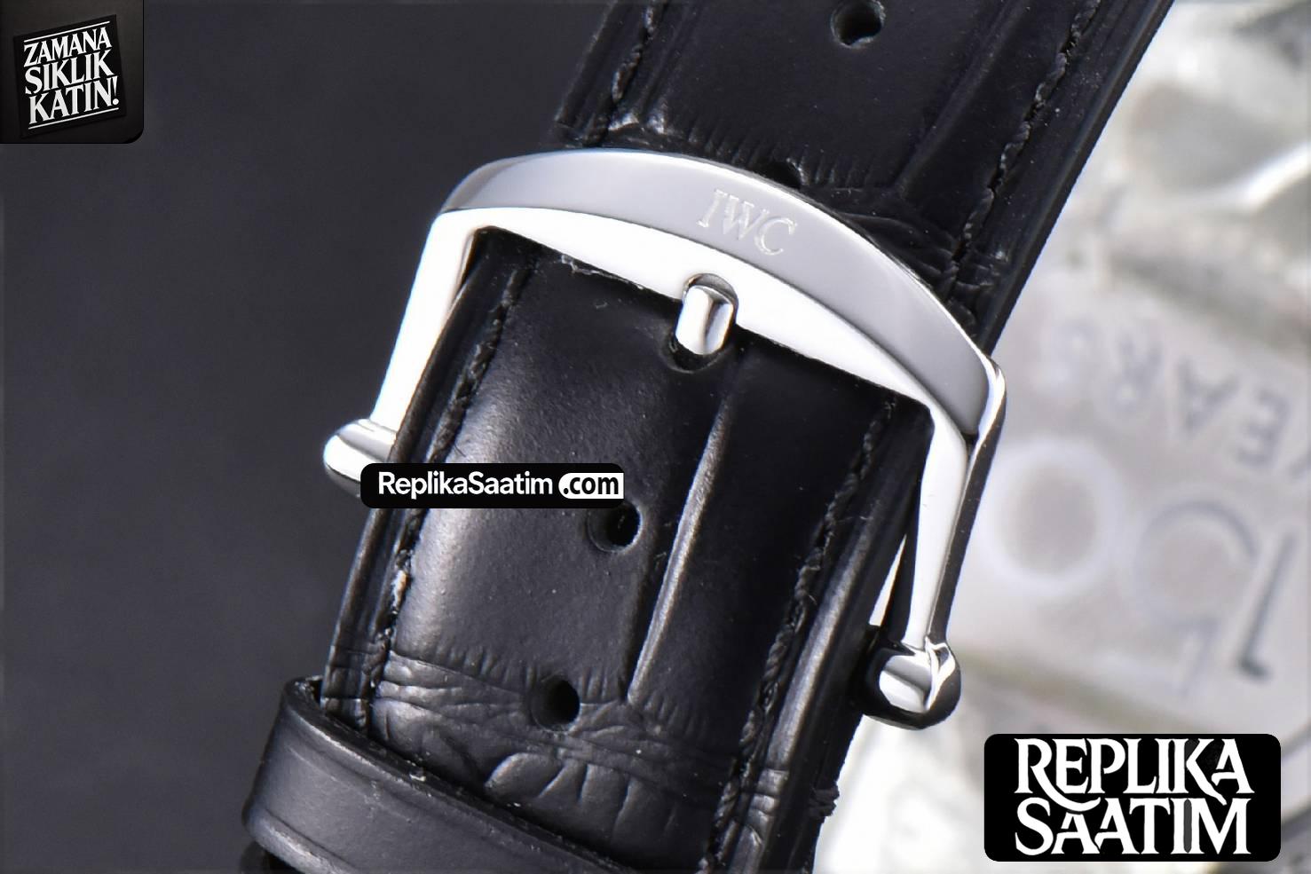 Portofino ‘150 Years’ 40MM V7F Diamond Silver Dial Black Leather Strap A2892/SW200 -24