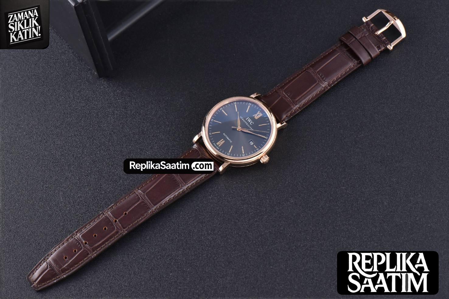 Portofino ‘150 Years’ 40MM V7F RG Gray Dial RG Markers Brown Leather Strap A2892/SW200 -13