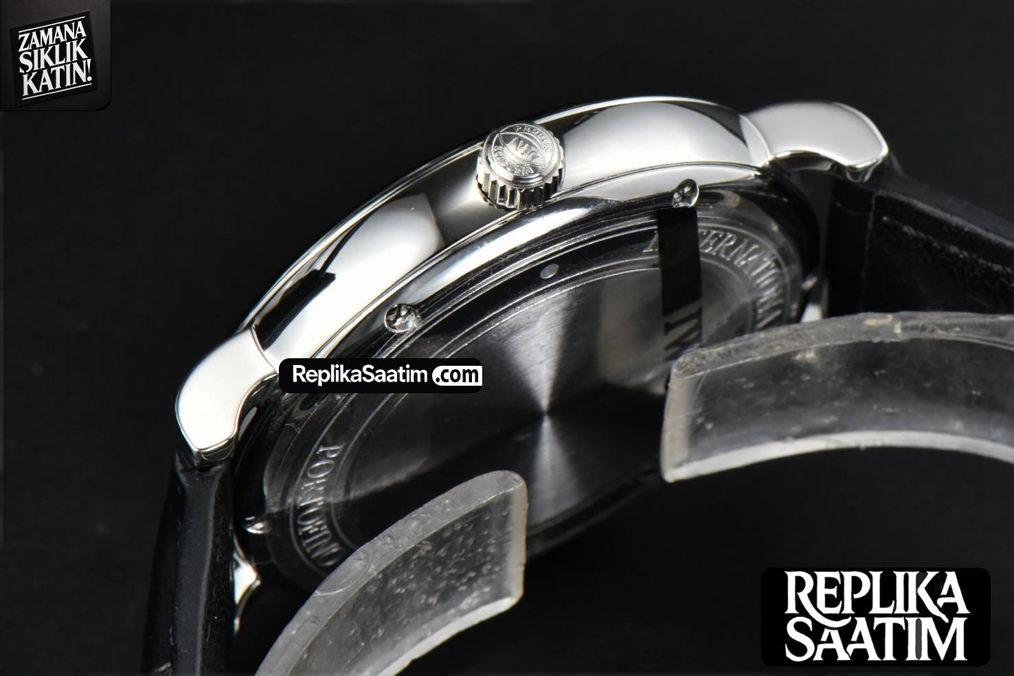 Portofino Automatic 40mm ZF Blue Dial RG Hands Black Croc Strap A9019 -12