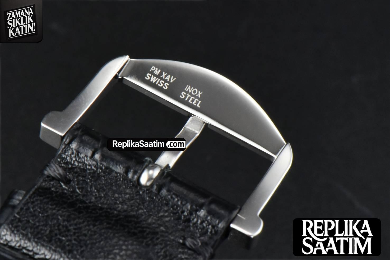 Portofino Automatic 40mm ZF Blue Dial RG Hands Black Croc Strap A9019 -15