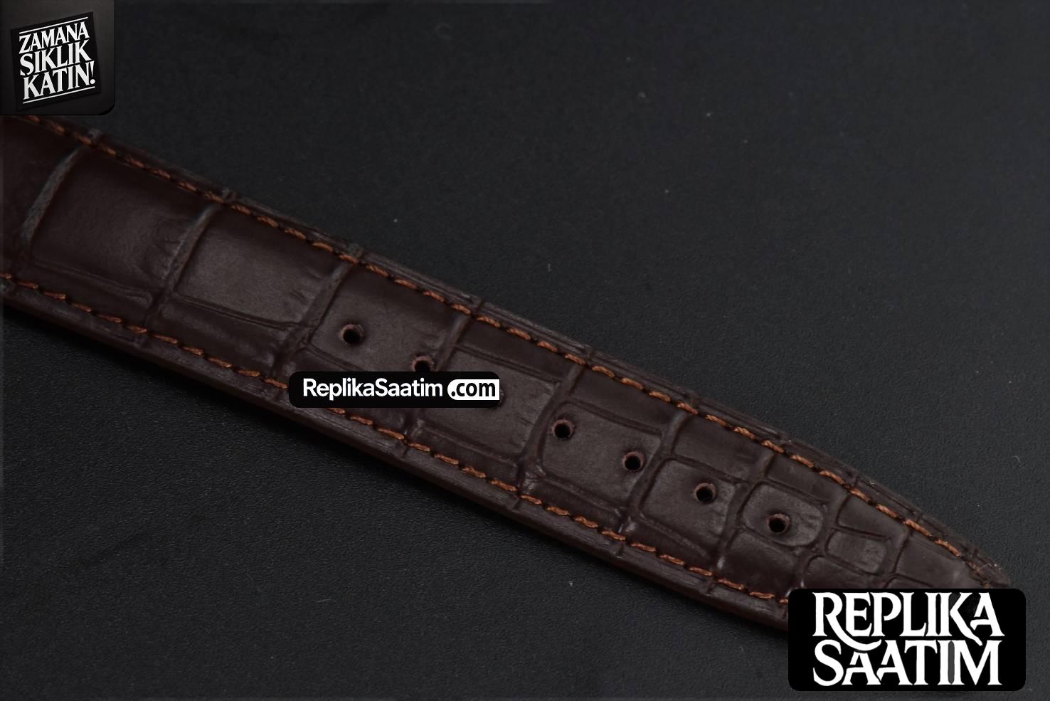 Portofino Automatic 40mm ZF RG Gray Dial RG Marker Brown Croc Strap A9019 -18