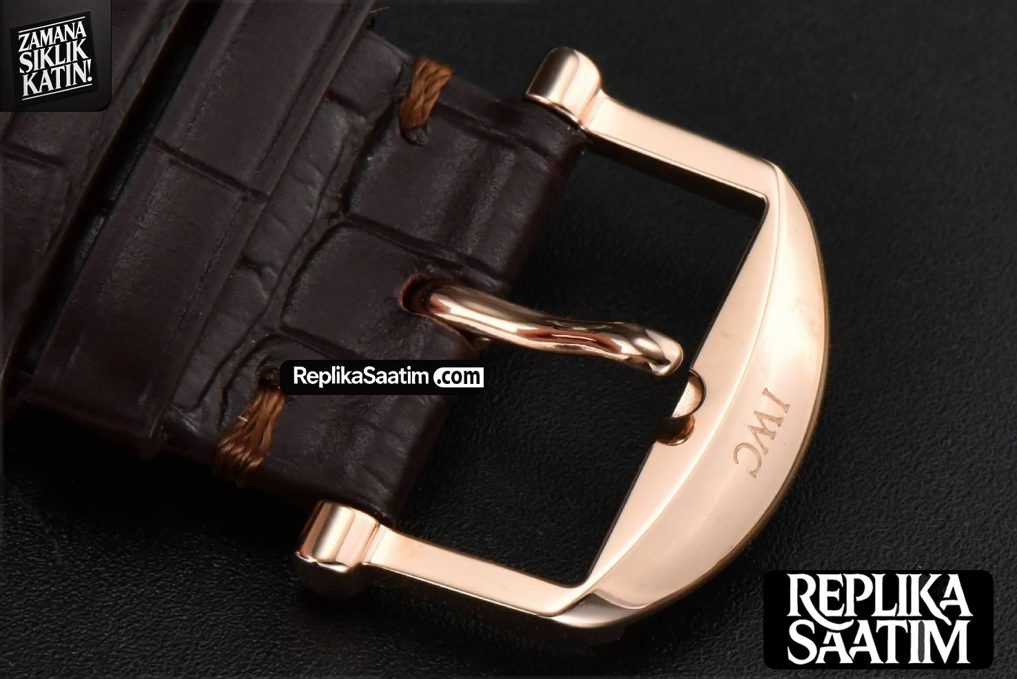 Portofino Automatic 40mm ZF RG White Dial RG Hands Brown Croc Strap A9019 -13