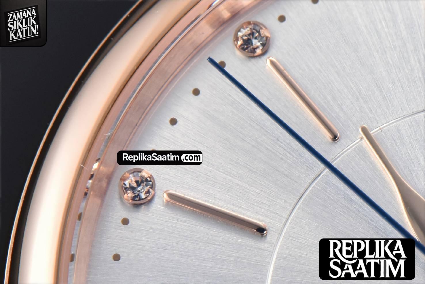 Portofino V7F 37MM RG Silver Dial RG Marker Brown Leather Strap A2892 -05