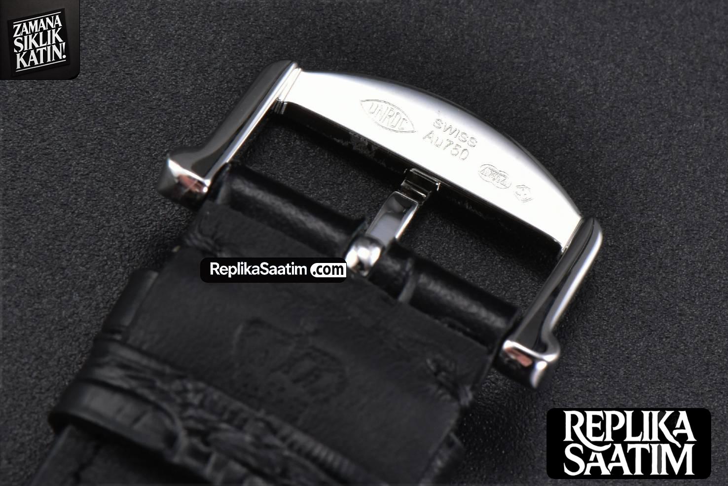 Portofino V7F 40MM Blue Dial Black Leather Strap A2892 -27
