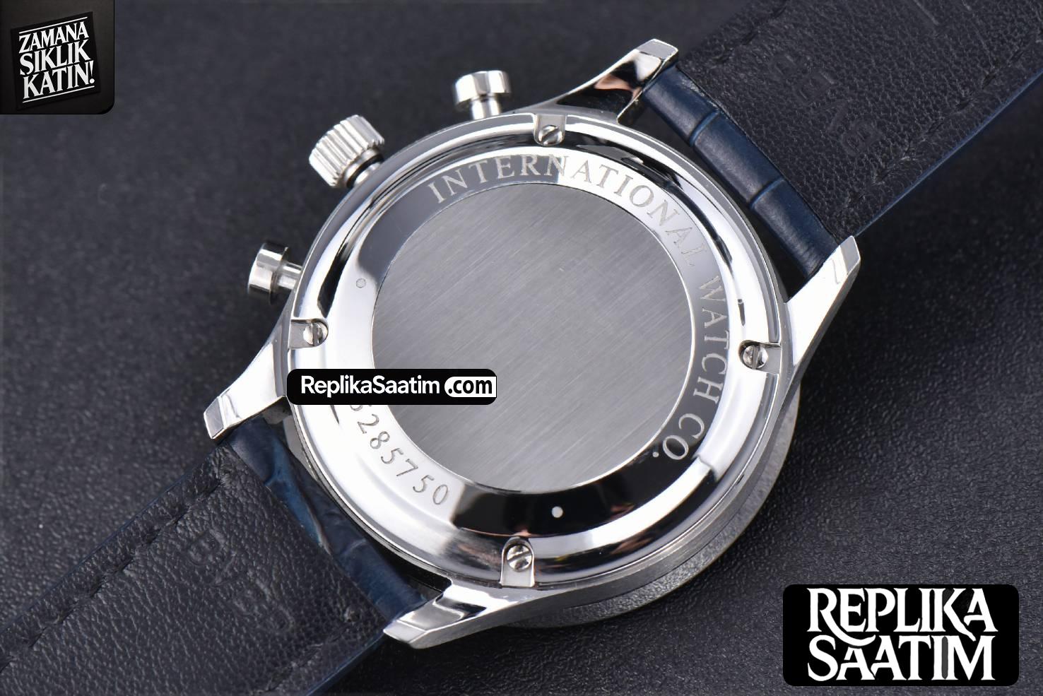 Portugieser Chrono IW371446 ZF 41MM White Dial Blue Strap Cal69355 -12