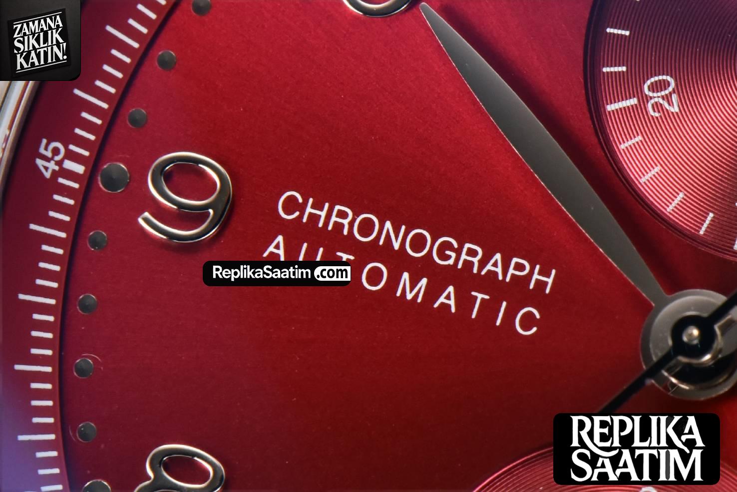 Portuguese Chrono IW3716 41mm RSF Red Dial SS Bracelet A7750 -05