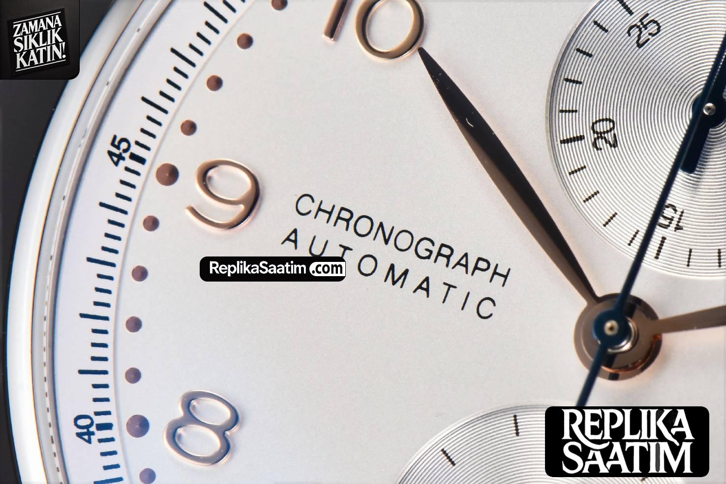Portuguese Chrono IW3716 41mm RSF White Dial YG Hand SS Bracelet A7750 -05