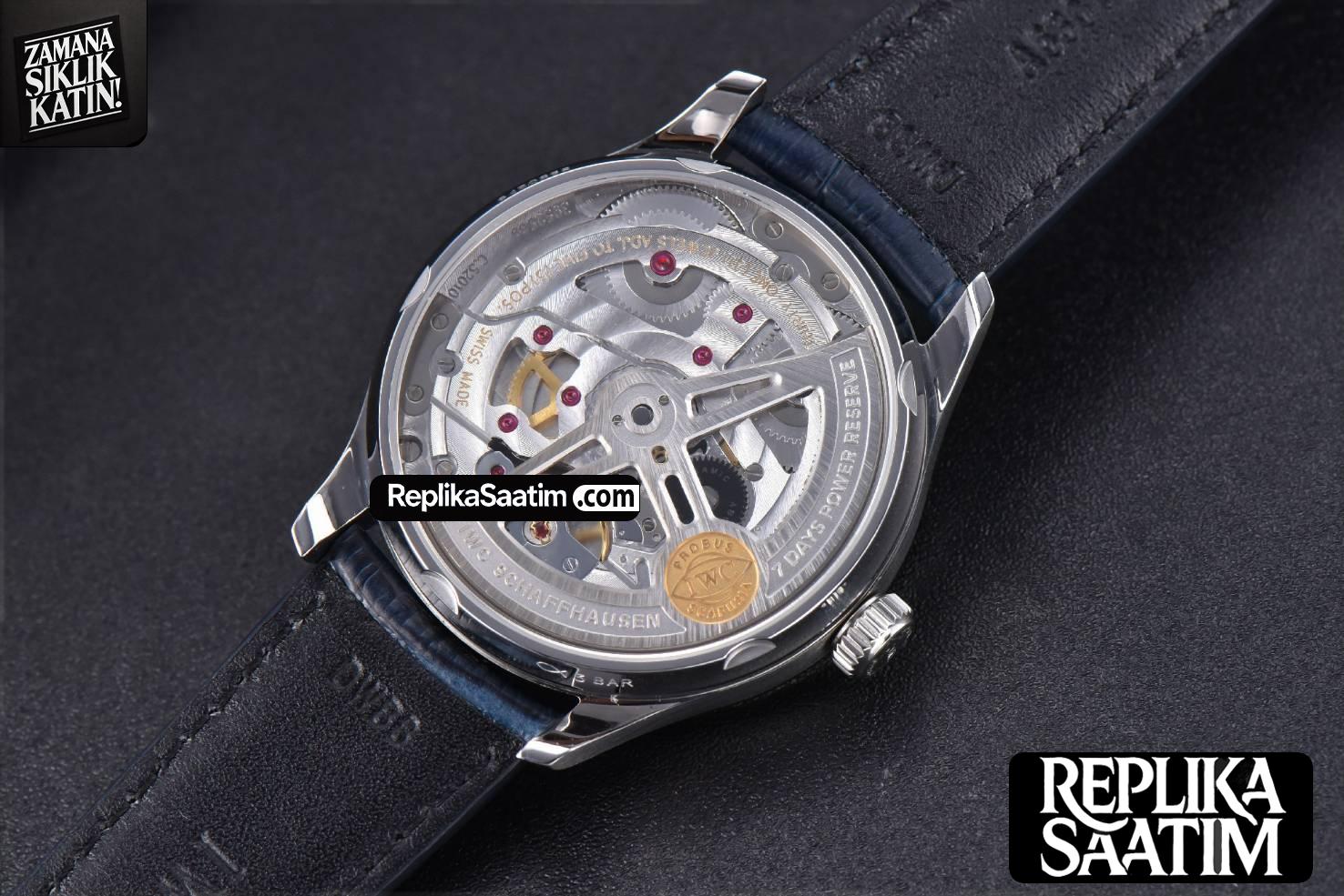 Portuguese Real PR IW500107 ZF 42MM White Dial Blue Marker Blue Leather Strap A51011 -20
