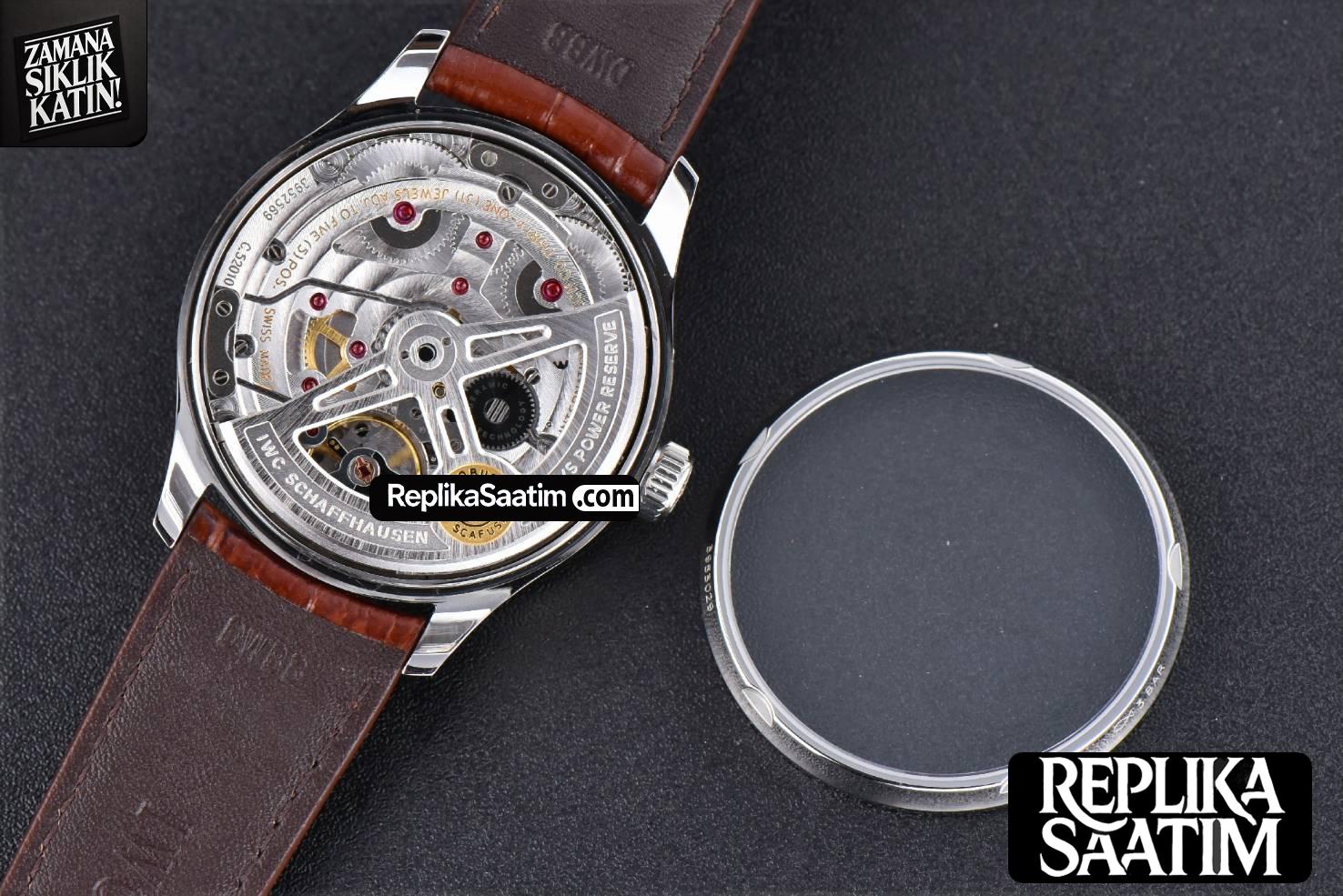 Portuguese Real PR IW500114 ZF 42MM White Dial RG Marker Brown Leather Strap A51011 -17