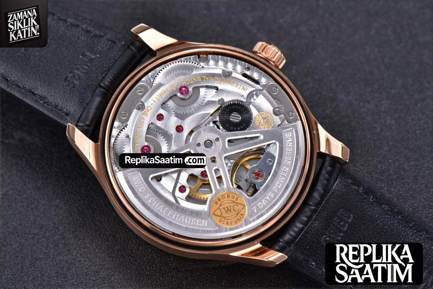 Portuguese Real PR IW500702 ZF 42MM RG Gray Dial Brown Leather Strap A51011 -16