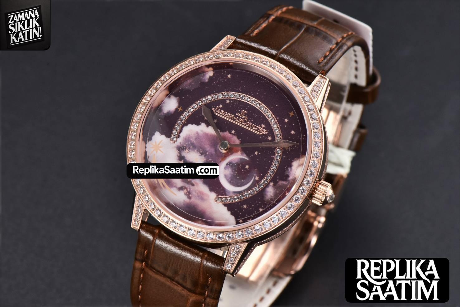 Rendez-Vous 36mm RG KZF Diamond Sky Brown Dial Brown Leather Strap 9015 -03