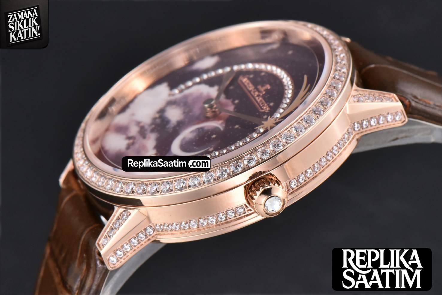 Rendez-Vous 36mm RG KZF Diamond Sky Brown Dial Brown Leather Strap 9015 -08