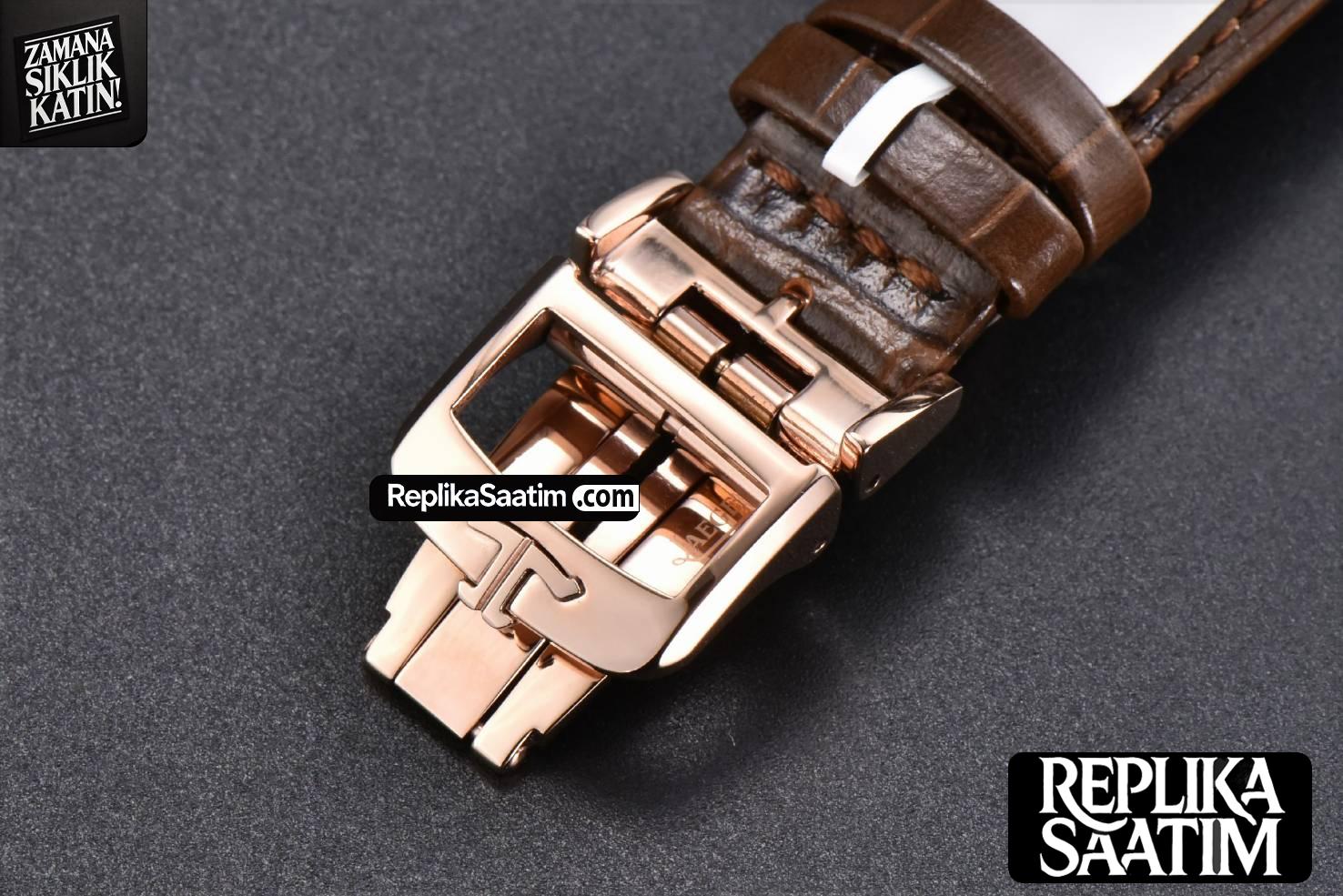 Rendez-Vous 36mm RG KZF Diamond Sky Brown Dial Brown Leather Strap 9015 -22