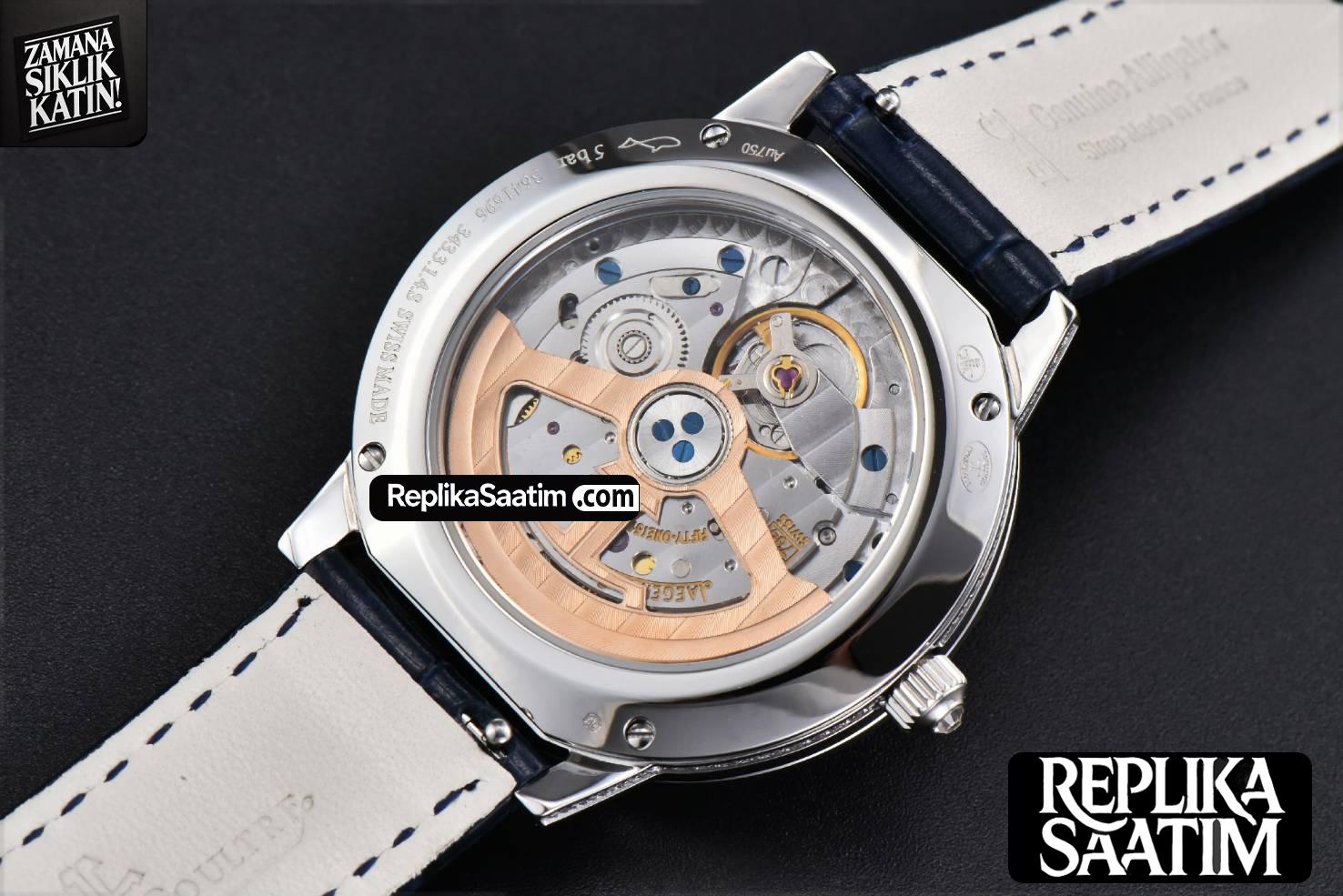 Rendez-Vous 36mm SS KZF Diamond Sky Blue Dial Blue Leather Strap 9015 -13