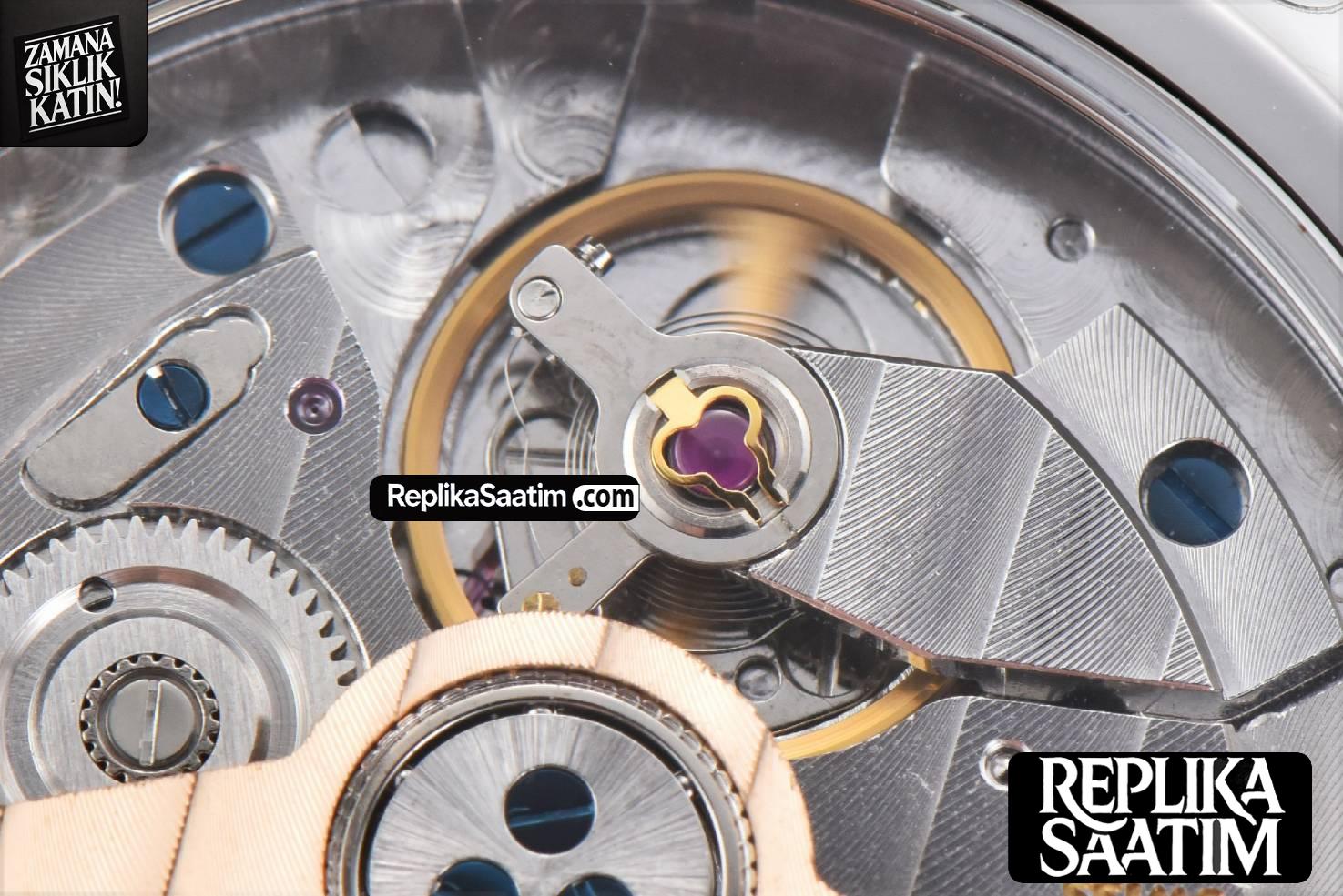 Rendez-Vous 36mm SS KZF Diamond Sky Blue Dial Blue Leather Strap 9015 -15