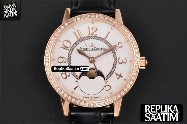 Rendez-Vous Moon 34mm RG GF Diamond White Textured Dial Black Leather Strap A935 -01