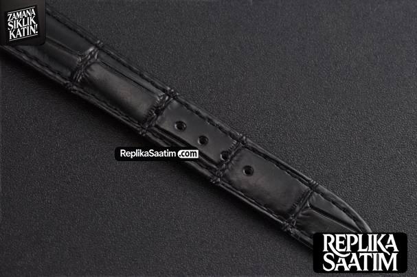 Rendez-Vous Moon 34mm RG GF Diamond White Textured Dial Black Leather Strap A935 -21