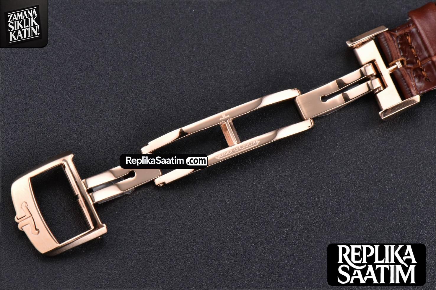 Rendez-Vous Night & Day 34mm APSF RG Diamond White Textured Dial Brown Leather Strap A898 -20