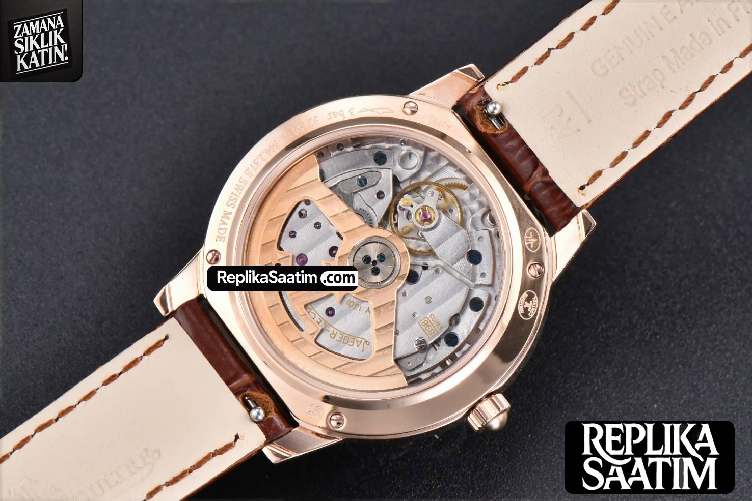 Rendez-Vous Night & Day 34mm APSF RG Diamond White Textured Dial Brown Leather Strap A898 -24