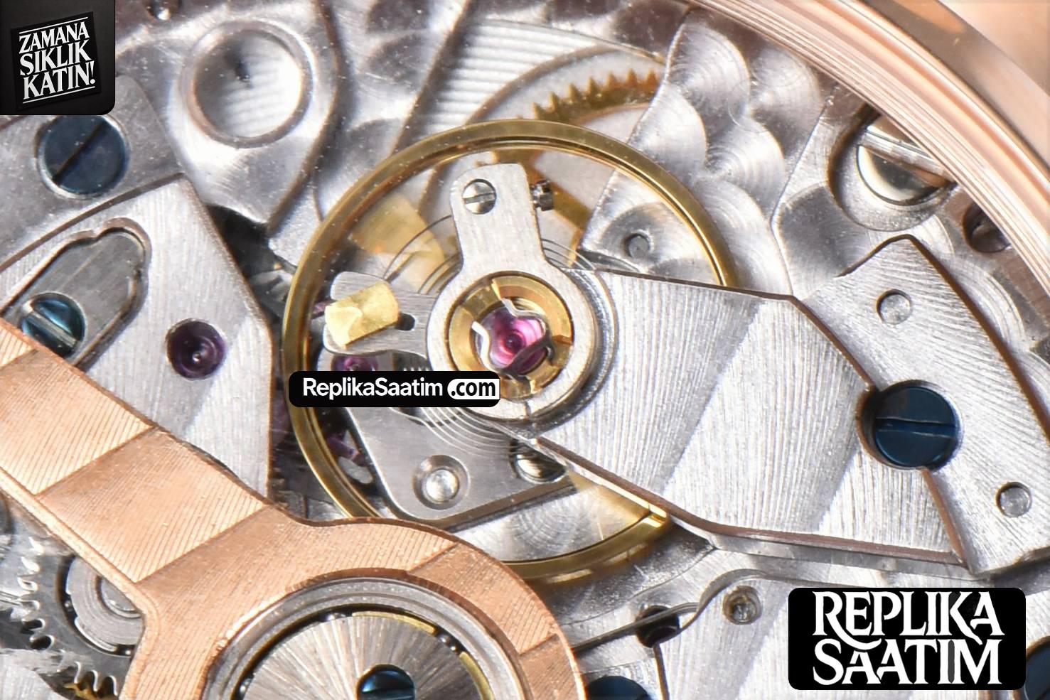 Rendez-Vous Night & Day 34mm APSF RG Diamond White Textured Dial Brown Leather Strap A898 -30