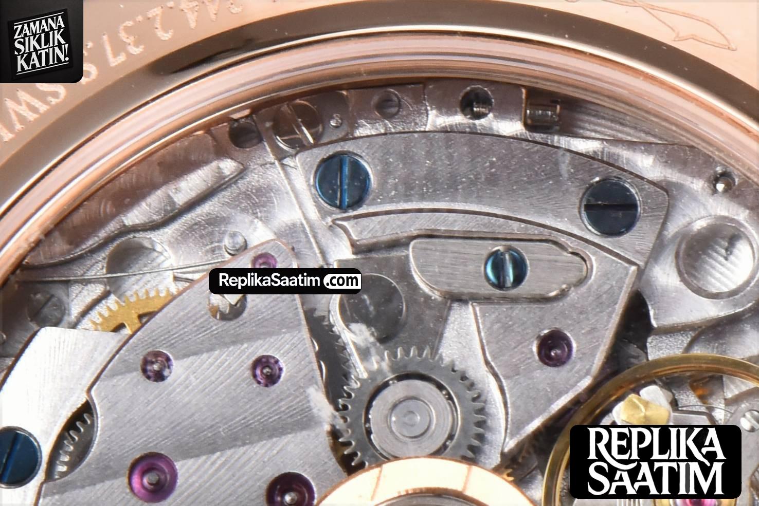 Rendez-Vous Night & Day 34mm APSF RG Diamond White Textured Dial Brown Leather Strap A898 -31