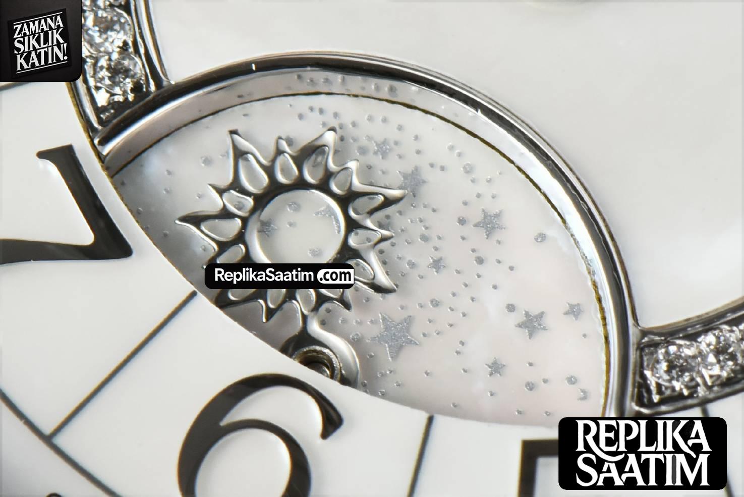 Rendez-Vous Night & Day 37mm GF Diamond MOP Dial Black Leather Strap A7750 -06