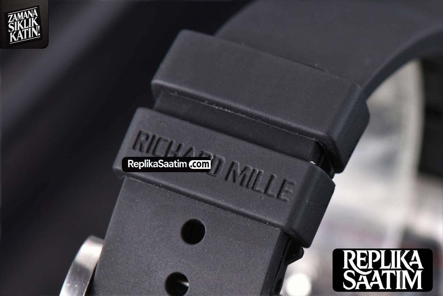 RM001 Tourbillon RG JBF 47MM Black Skeleton Dial Black Rubber Strap -26