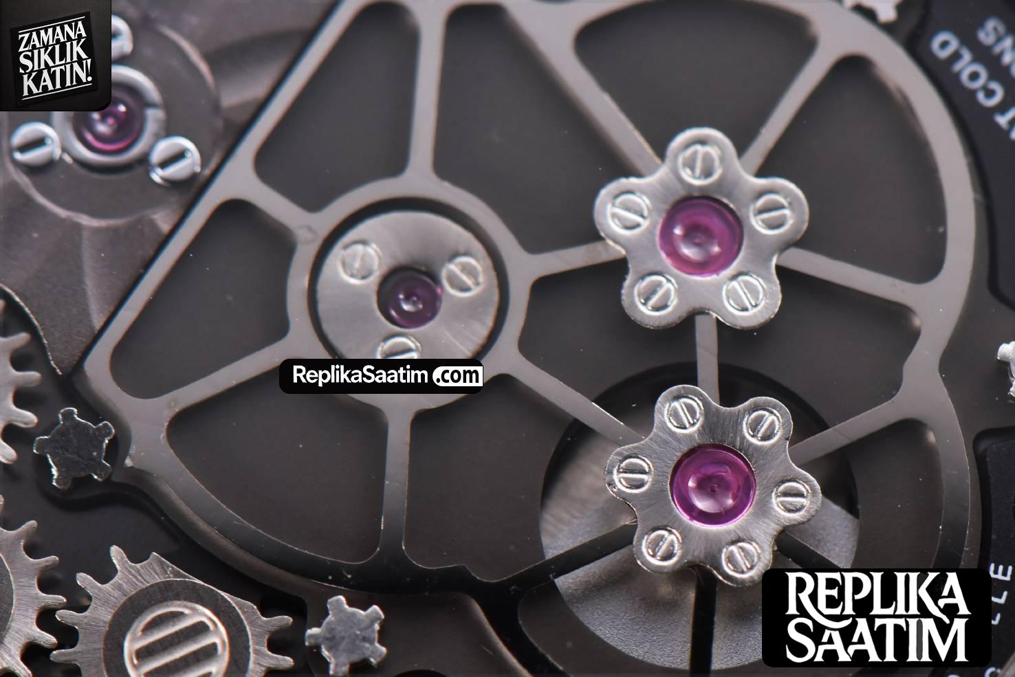 RM001 Tourbillon Titanium JBF 47MM Black Skeleton Dial Black Rubber Strap -20