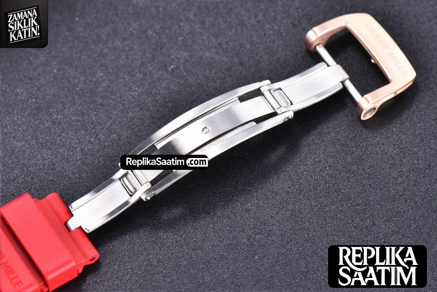 RM011 NTPT Chrono KVF Red Skeleton Dial on Red Crown Red Rubber Strap A7750 V2 -16