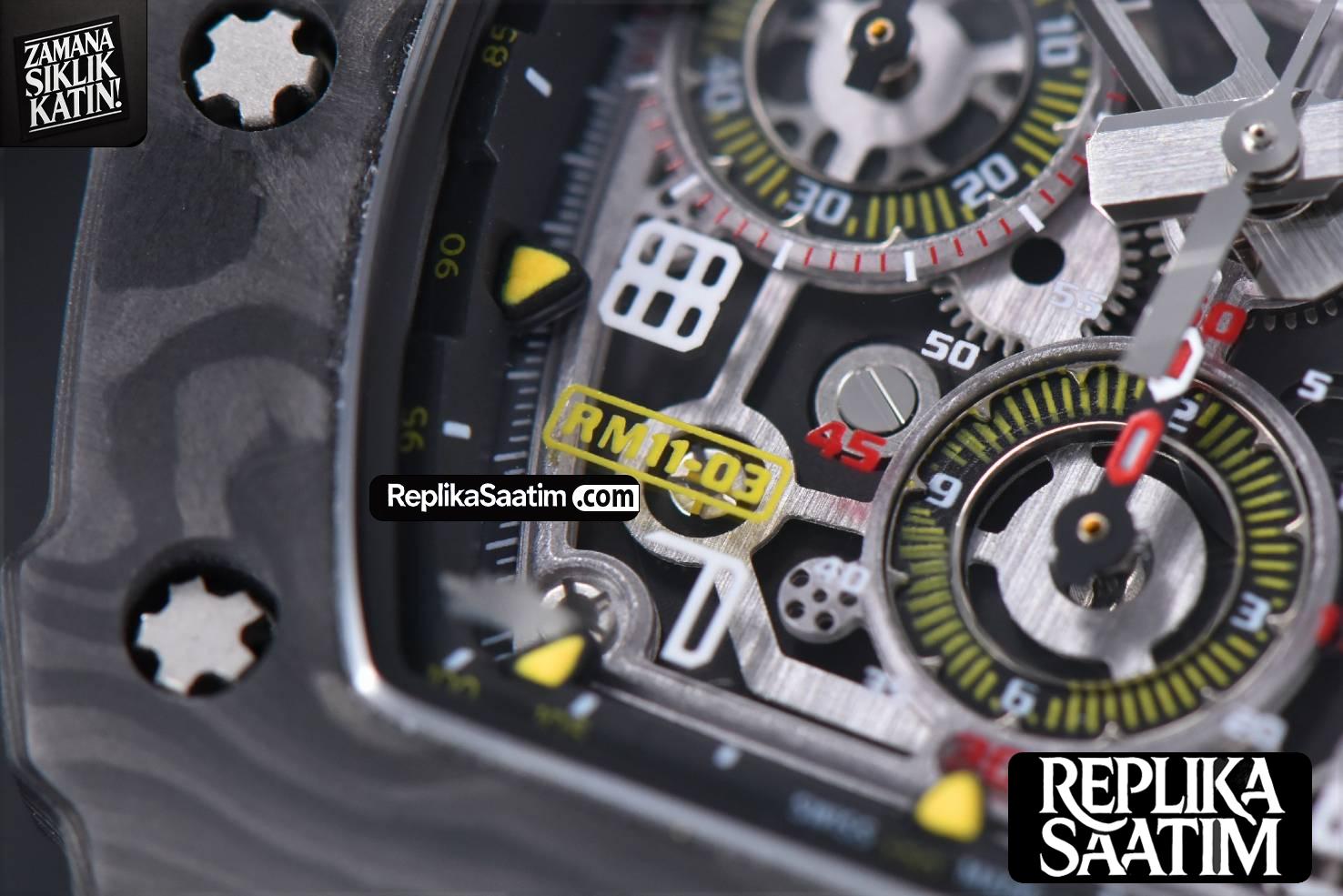 RM011 NTPT Chrono KVF  Skeleton Dial on Blue  Rubber Strap A7750 V2 -09