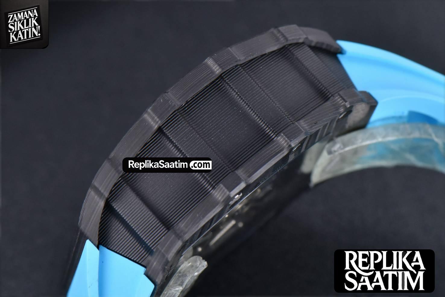 RM011 NTPT Chrono KVF  Skeleton Dial on Blue  Rubber Strap A7750 V2 -14