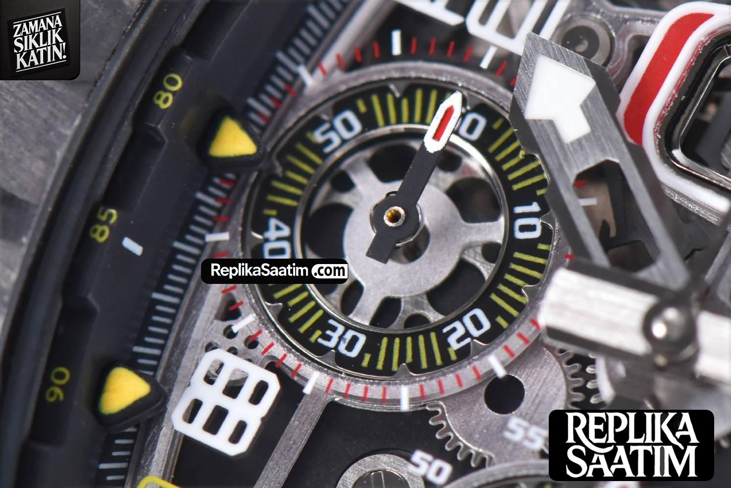 RM011 NTPT Chrono KVF  Skeleton Dial on Gray Rubber Strap A7750 V2 -07
