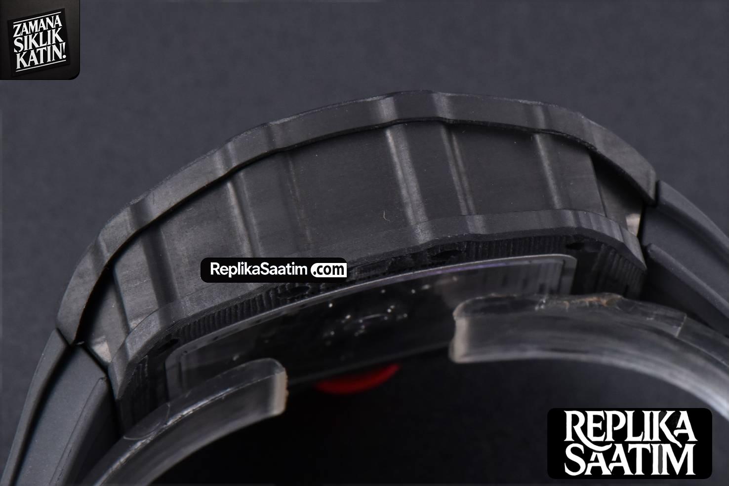 RM035-02 42mm Black Forged Carbon T+F Skeleton Dial Red Crown Black Rubber Strap RMUL2 -14