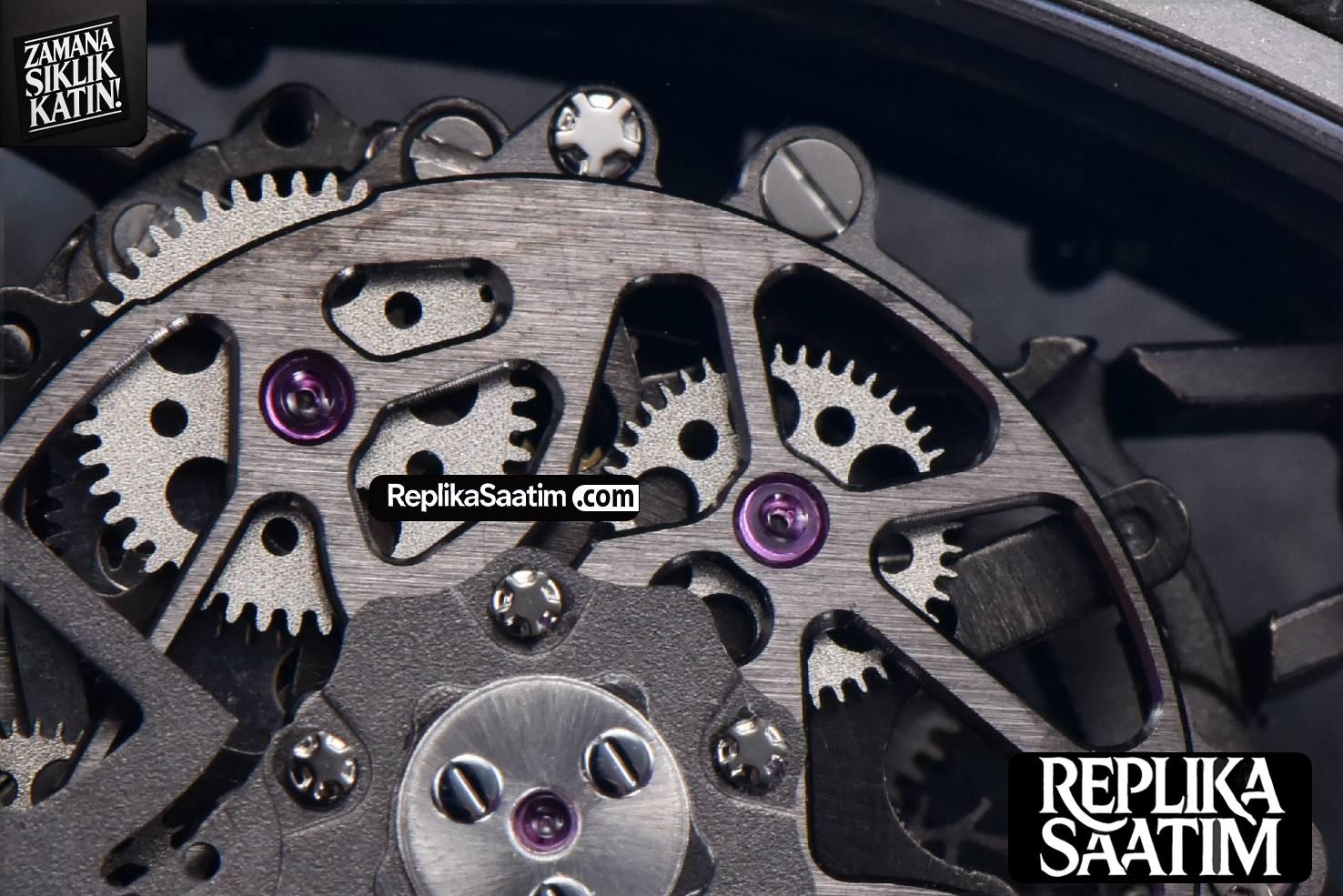 RM035-02 42mm Black Forged Carbon T+F Skeleton Dial Red Crown Black Rubber Strap RMUL2 -29